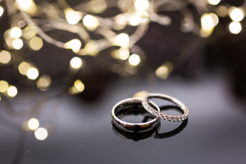 Wedding rings at a Bronx Zoo wedding