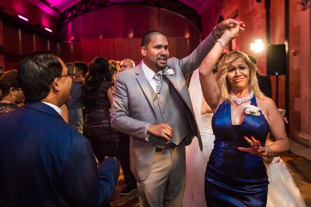 Guests dancing at a Bronx Zoo wedding