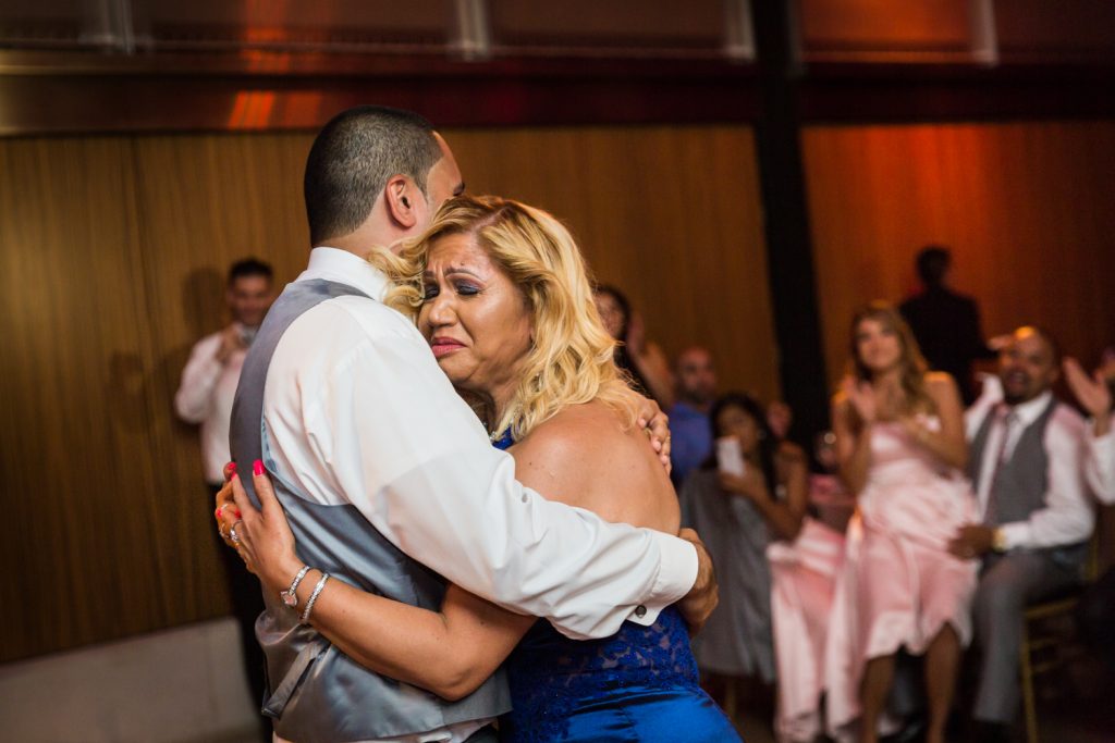 Mother son dance at a Bronx Zoo wedding