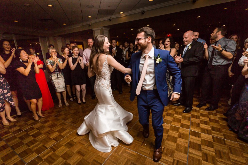 Bride and groom first dance at a Larchmont Shore Club wedding