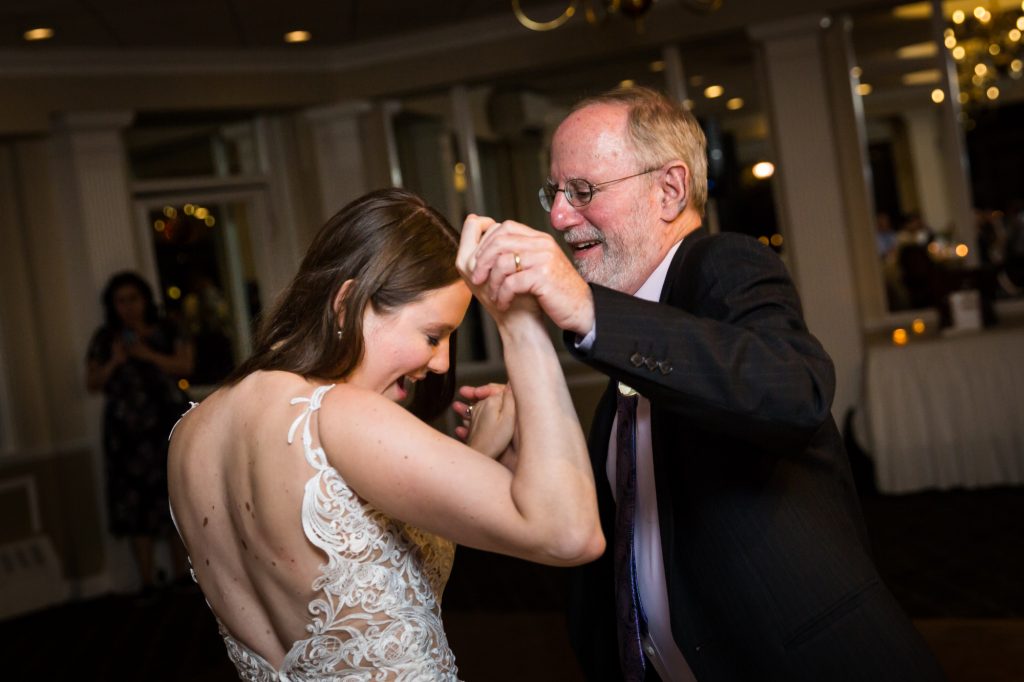 Father daughter dance at a Larchmont Shore Club wedding