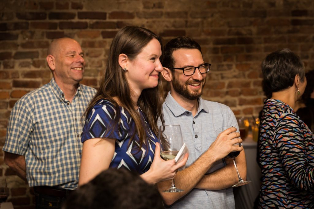 Toasts at a New Rochelle ketubah signing and rehearsal dinner