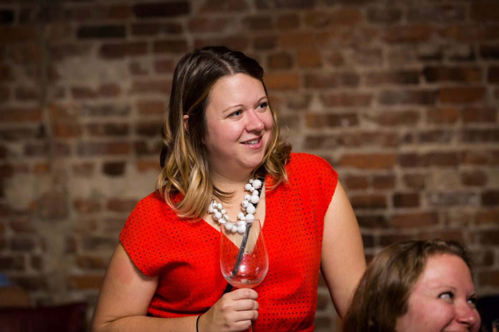 Toasts at a New Rochelle ketubah signing and rehearsal dinner