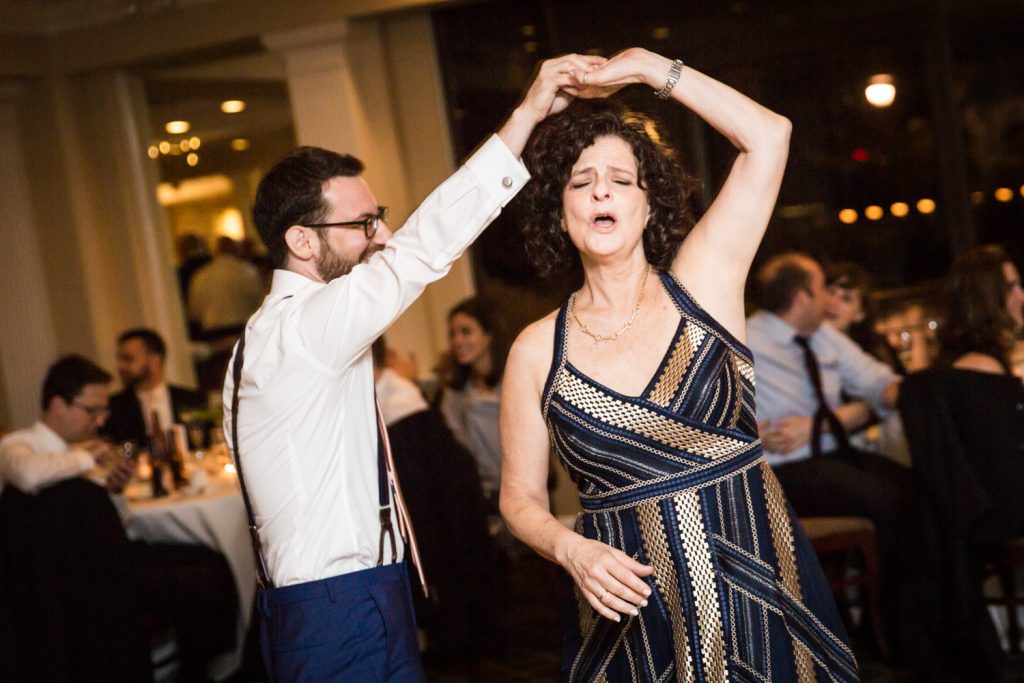 Groom dancing with mother at a Larchmont Shore Club wedding