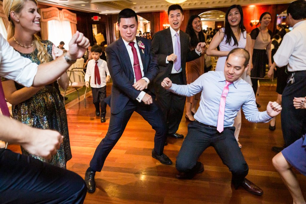 Guests dancing at a Westbury Manor wedding