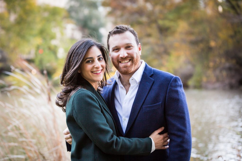 Man and woman in Central Park for an article on winter portrait tips