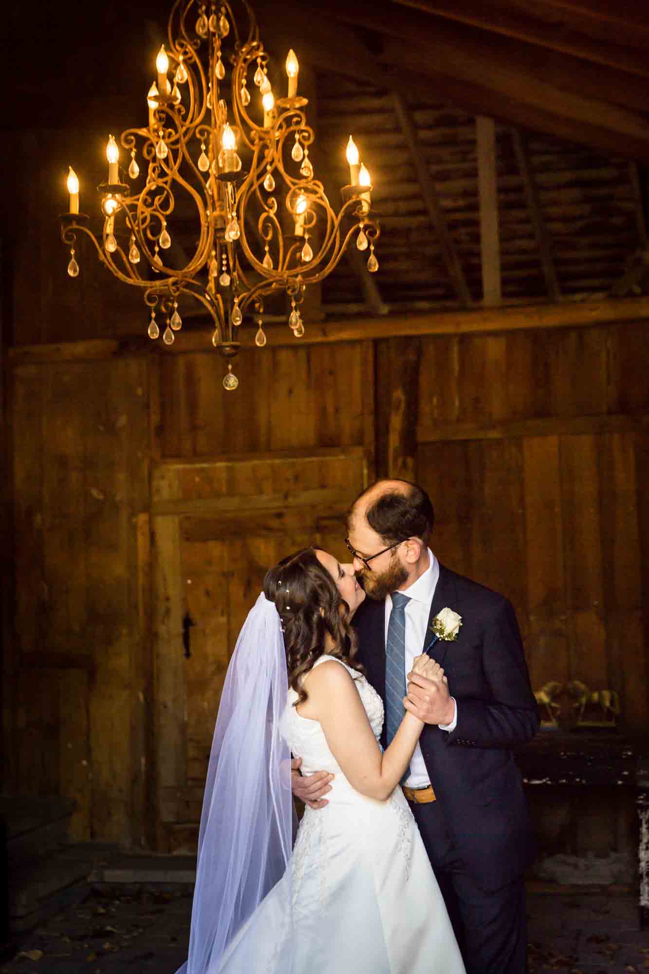 Bride and groom portrait for an article on band vs DJ