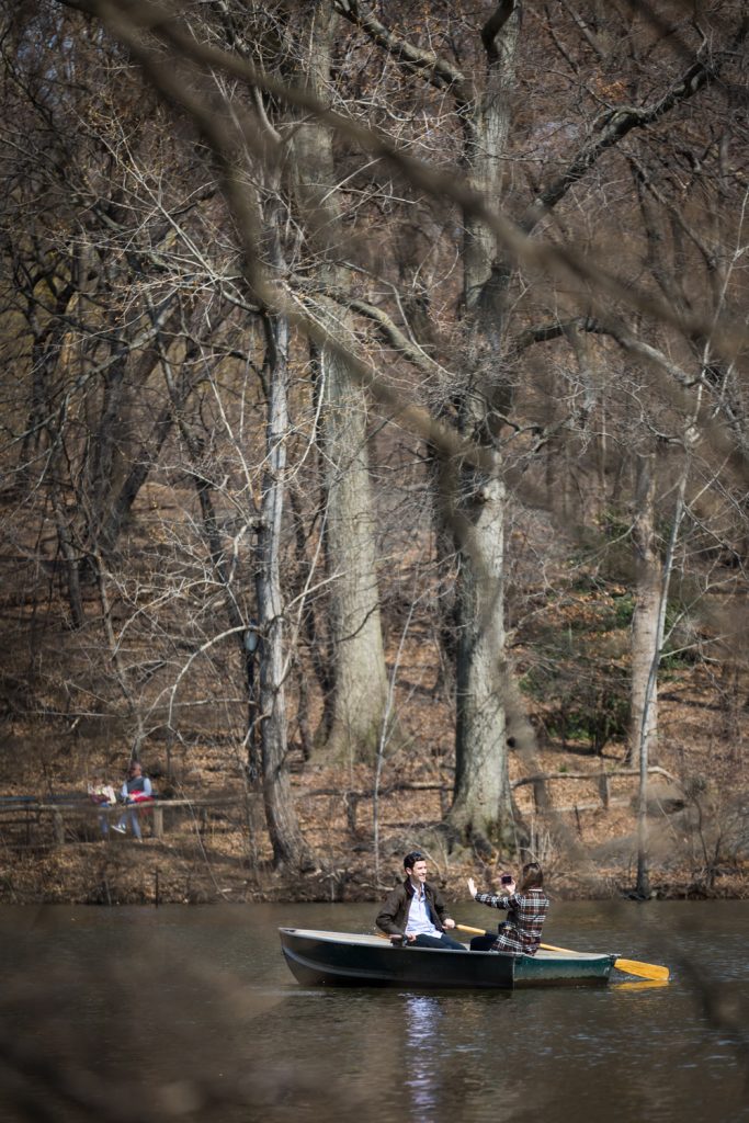 People rowing boats in Central Park Lake for an article on Central Park Lake proposal tips