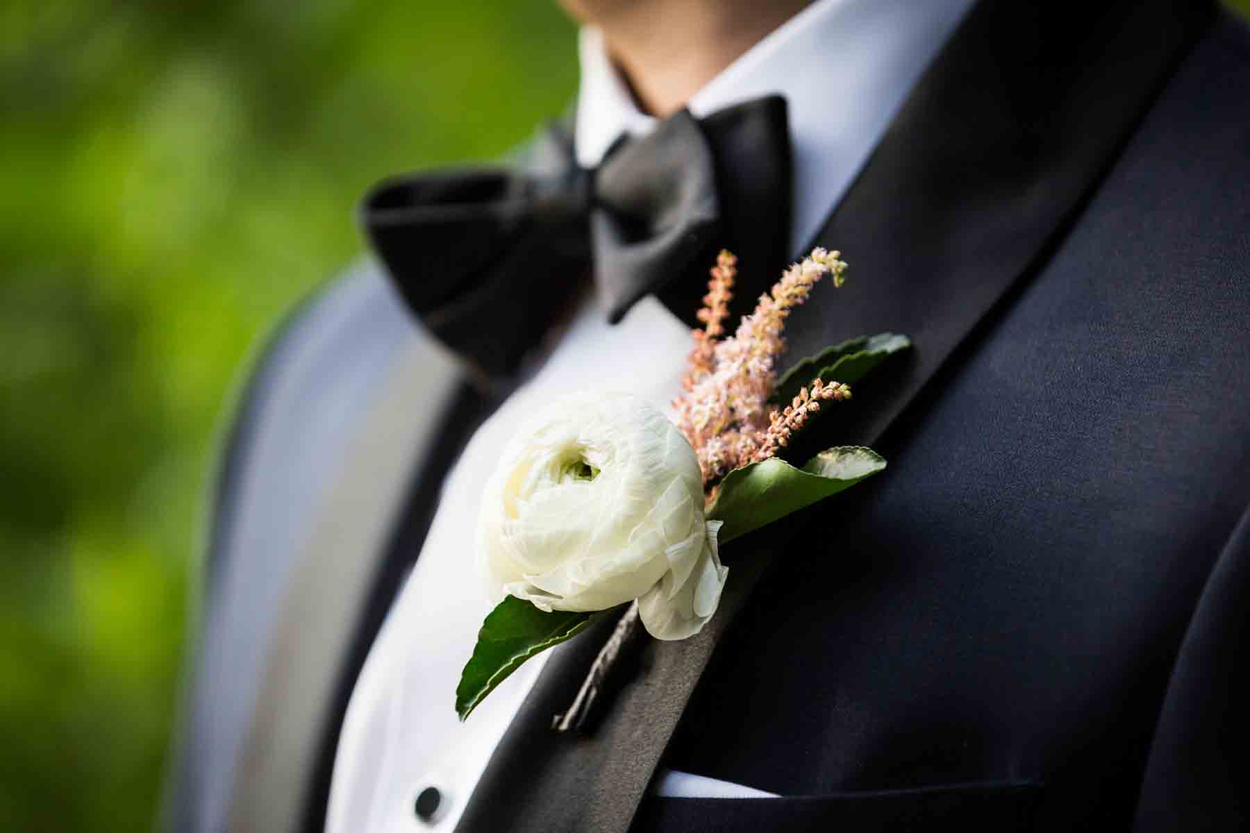 Boutonniere for an article entitled, ‘Do you need a permit to get married in Central Park?’