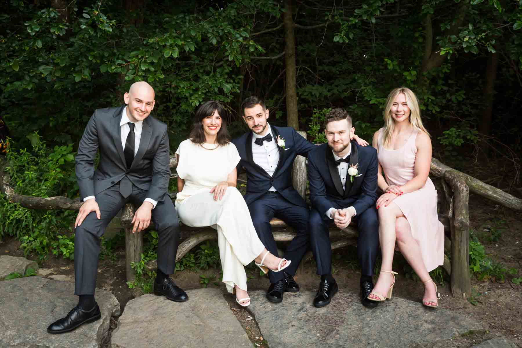 Wedding party portrait for an article entitled, ‘Do you need a permit to get married in Central Park?’