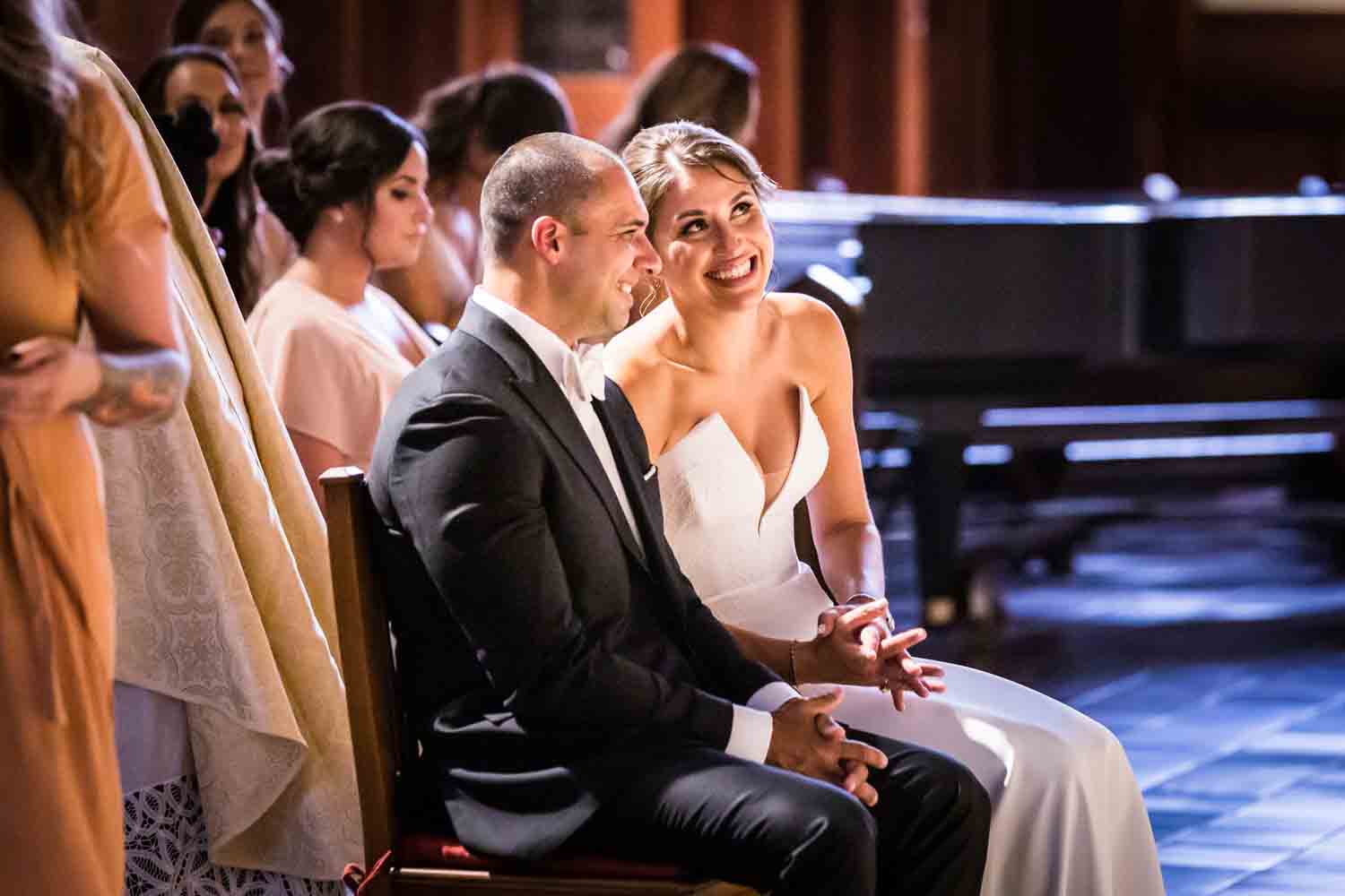 Bride and groom during wedding ceremony for an article on Bronx Zoo wedding venue updates