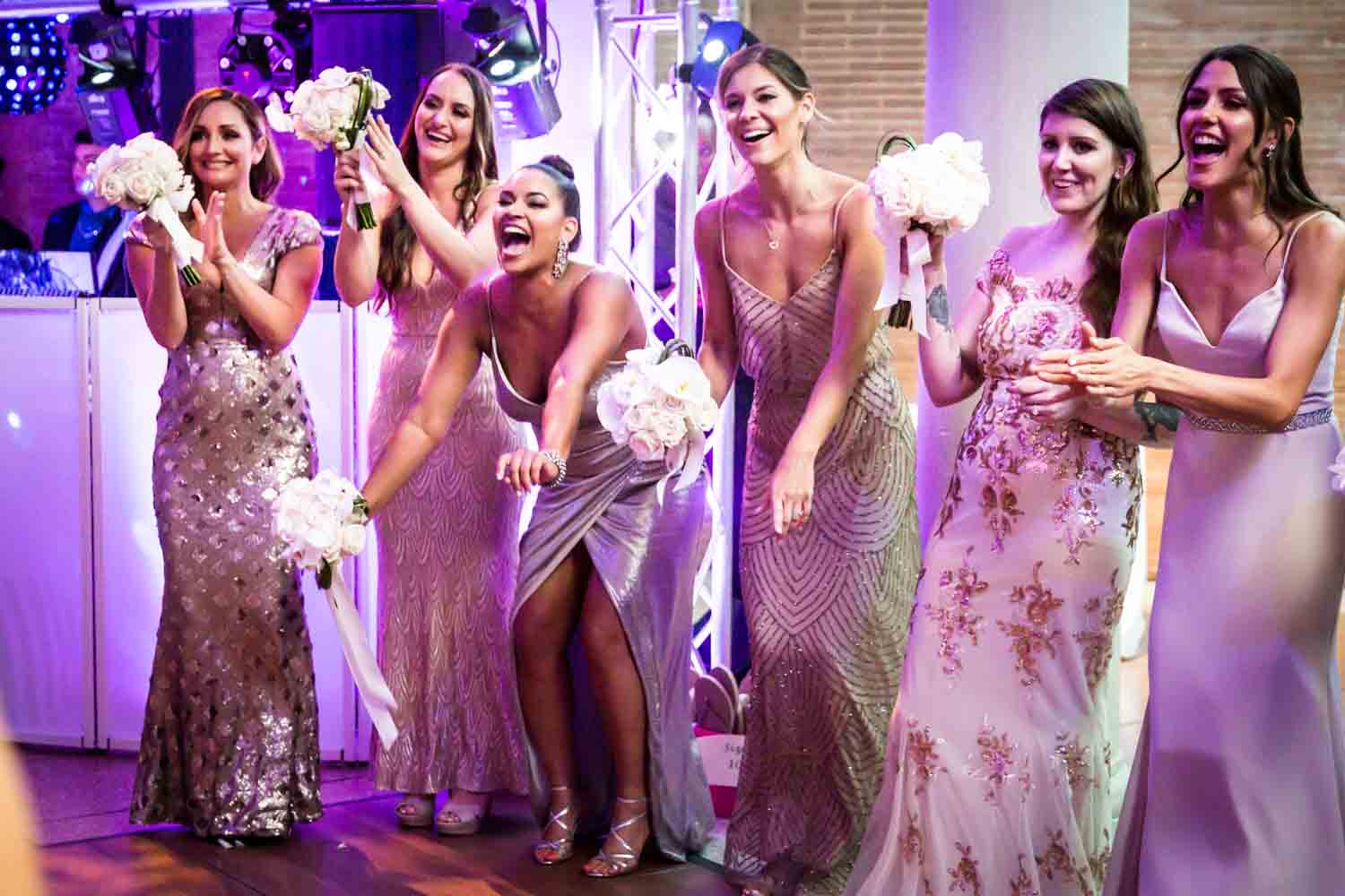 Bridesmaids celebrating for an article on Bronx Zoo wedding venue updates