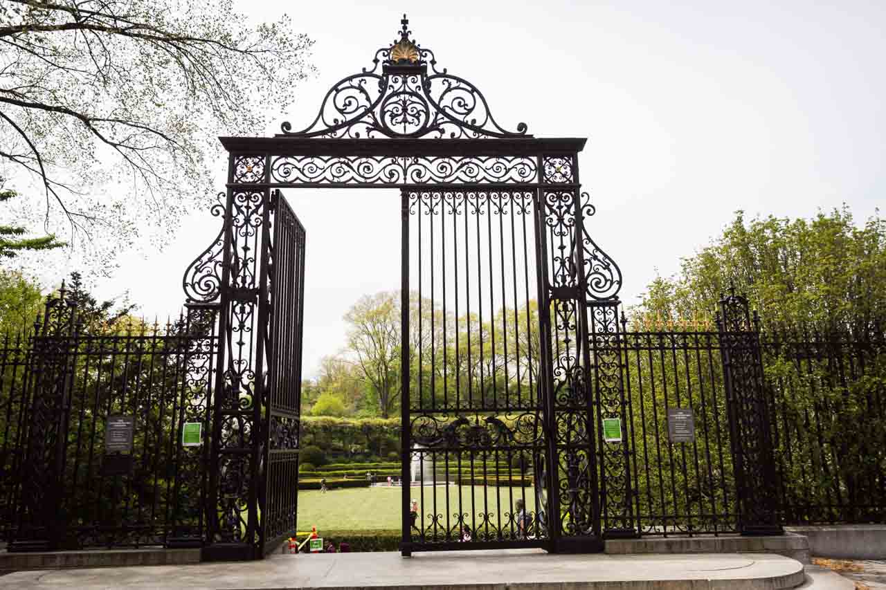 The Vanderbilt Gate at a Central Park Conservatory Garden wedding