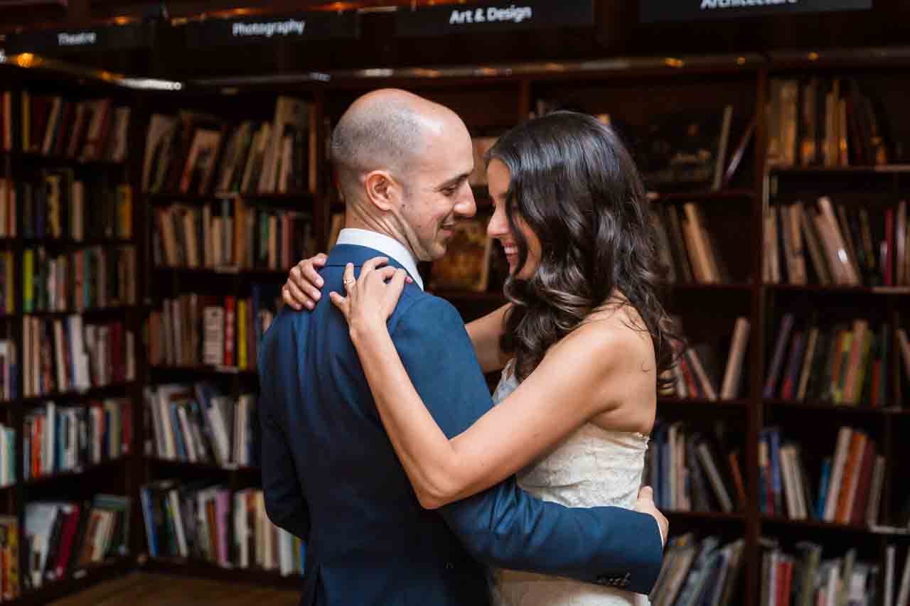 First dance of bride and groom for an article on non-floral centerpiece ideas