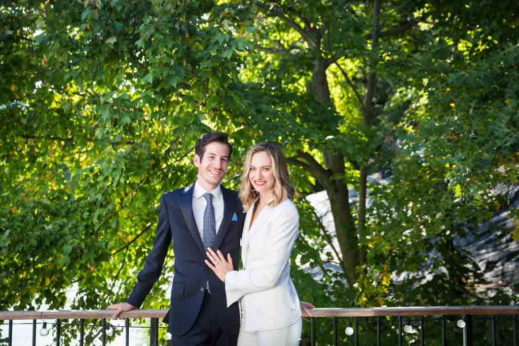Portrait of bride and groom in Central Park for an article on how to modernize your wedding