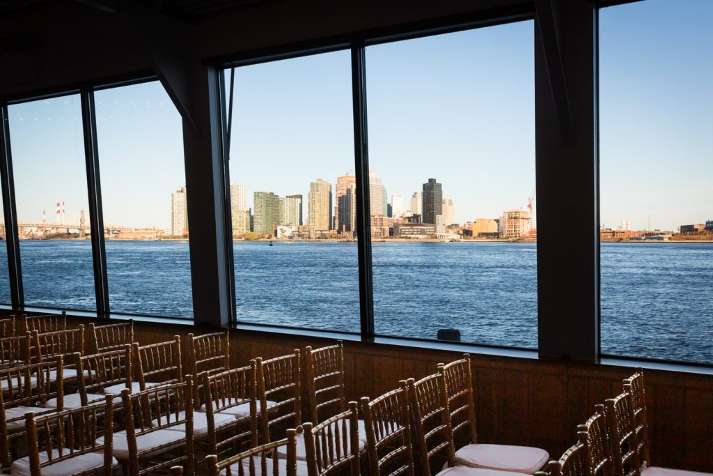 Water Club ceremony space with view to Queens skyline