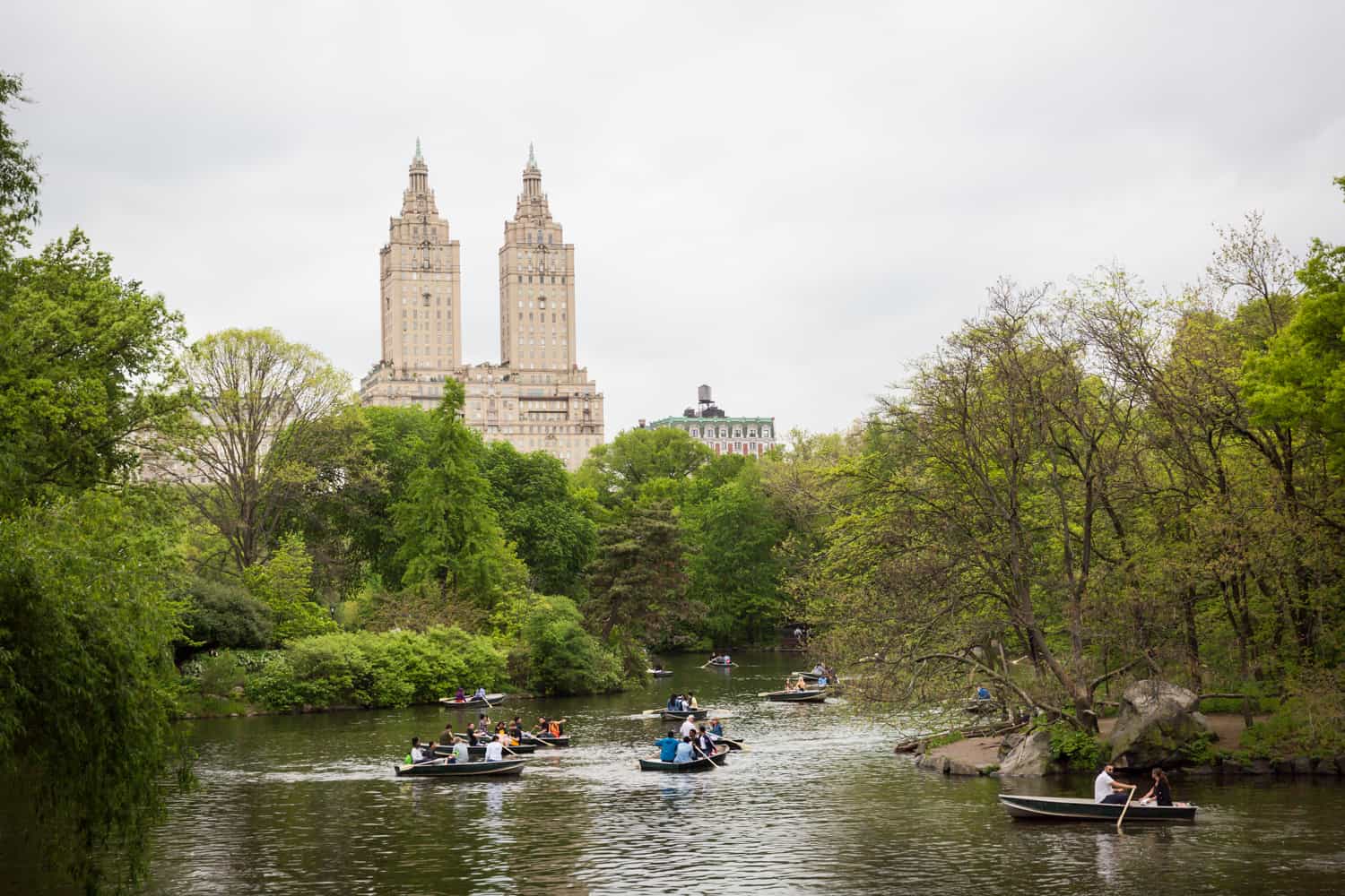 Boats on Central Park Lake