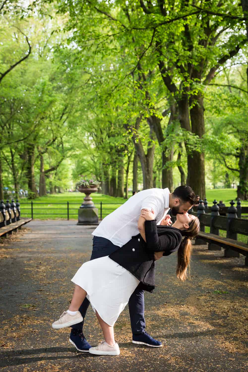 Couple dancing on the Mall in Central Park