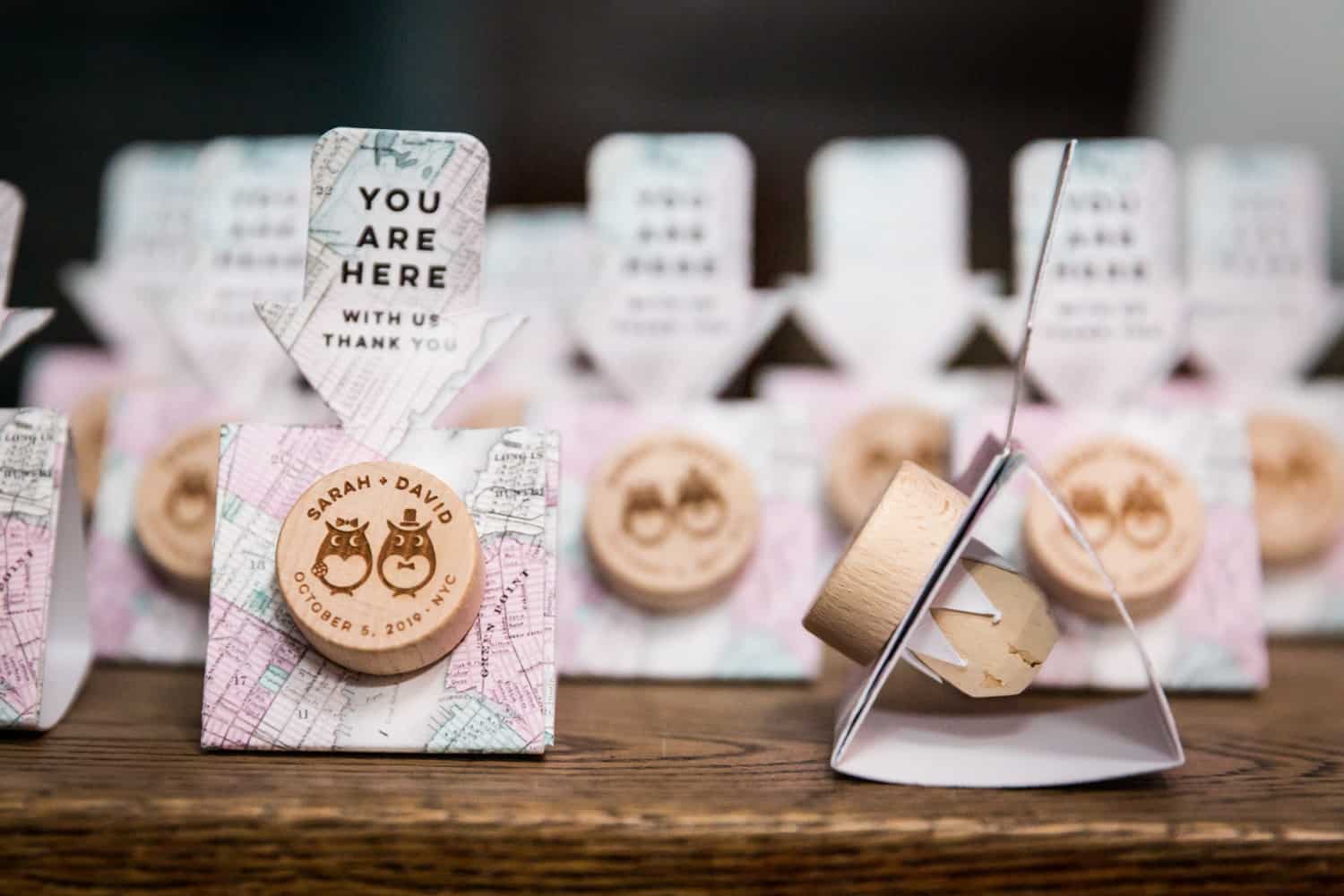 Personalized guest favors of bottle stoppers