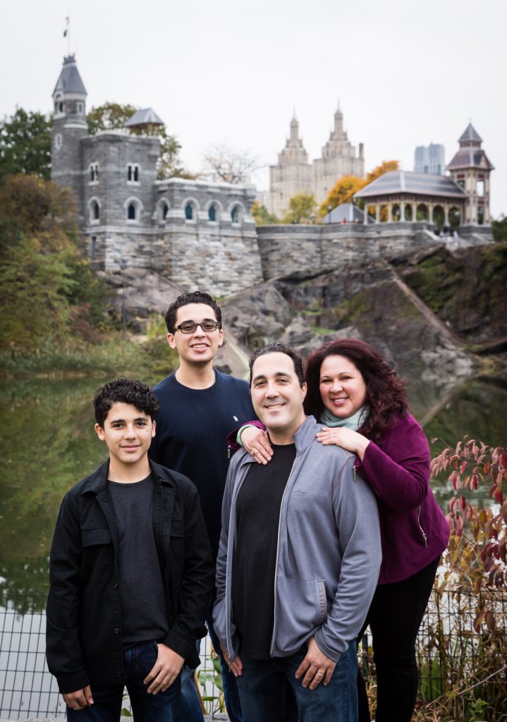 Family in front of Belvedere Castle 