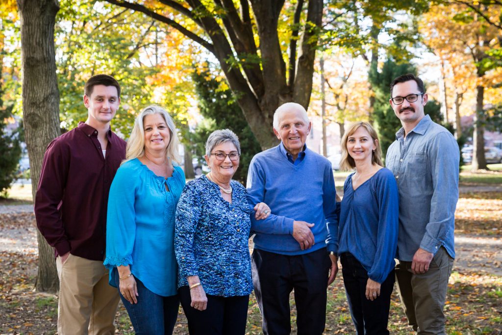 Family of six during a Juniper Valley Park family portrait session