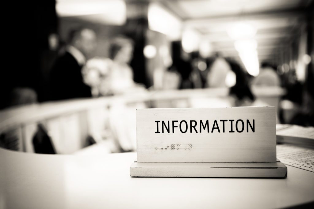 The information sign at a NYC City Hall wedding, by Kelly Williams