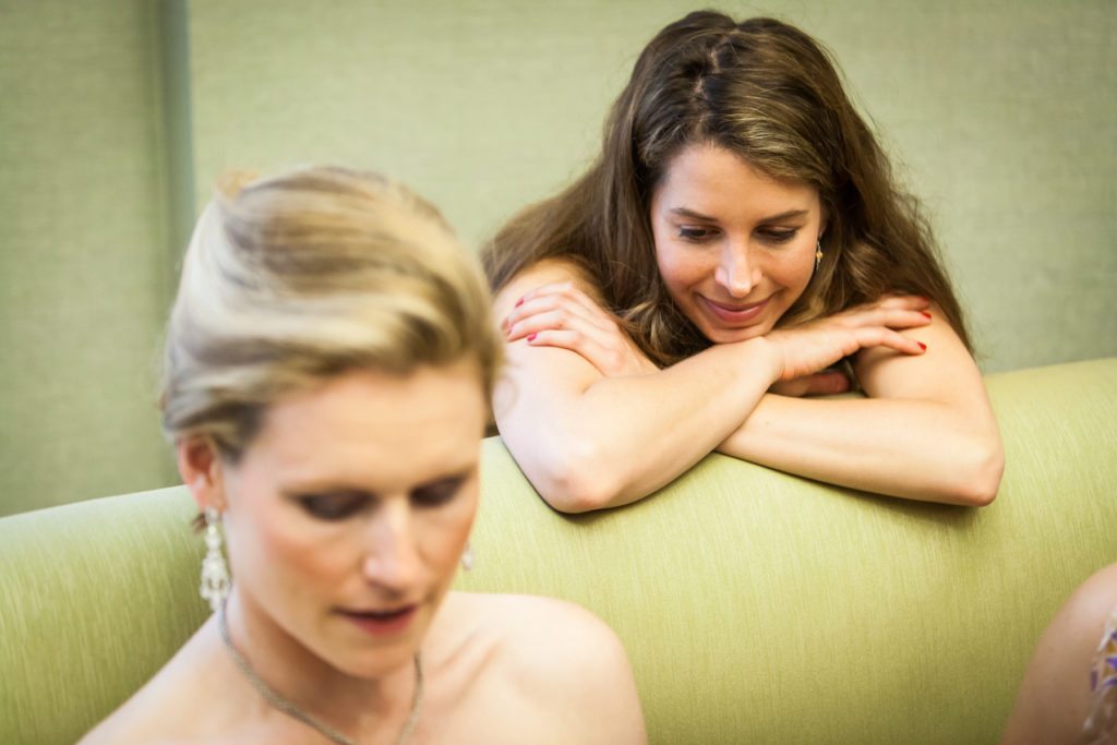 Guests waiting for a NYC City Hall wedding, by Kelly Williams