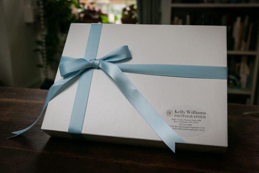 Photo book created by NYC wedding photographer, Kelly Williams