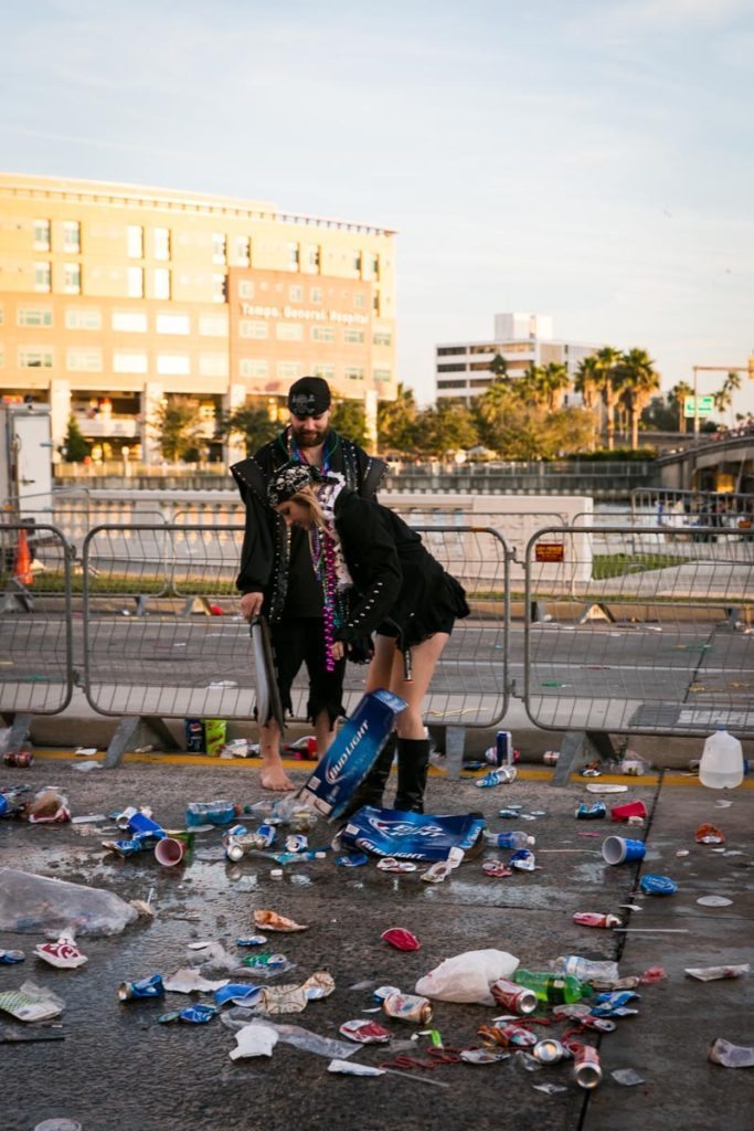 The aftermath of Gasparilla 2015, by NYC photojournalist, Kelly Williams.