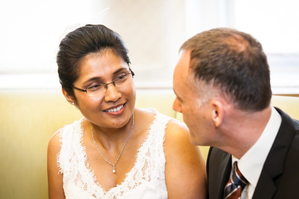 A couple about to get married, by NYC City Hall wedding photographer, Kelly Williams