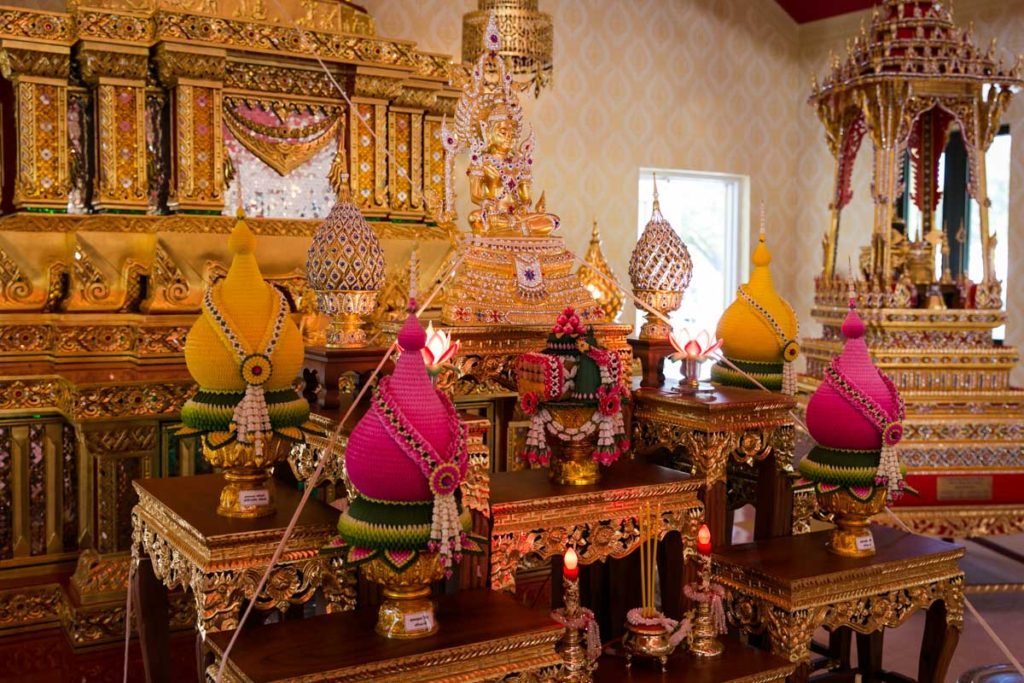 The interior of the Wat Mongkolratanaram, photographed by NYC photojournalist, Kelly Williams