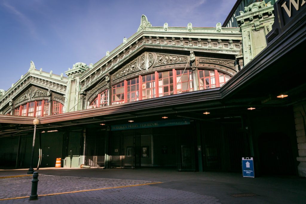 Photo of the Hoboken train station to accompany an article on venue checks by Hoboken wedding photographer, Kelly Williams