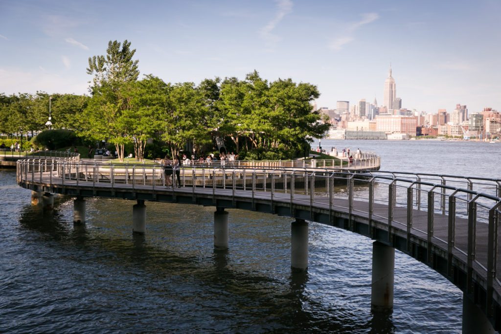 Photo of Pier C Park to accompany an article on venue checks by Hoboken wedding photographer, Kelly Williams