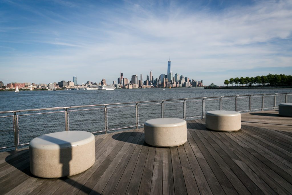 Photo of Pier C Park to accompany an article on venue checks by Hoboken wedding photographer, Kelly Williams