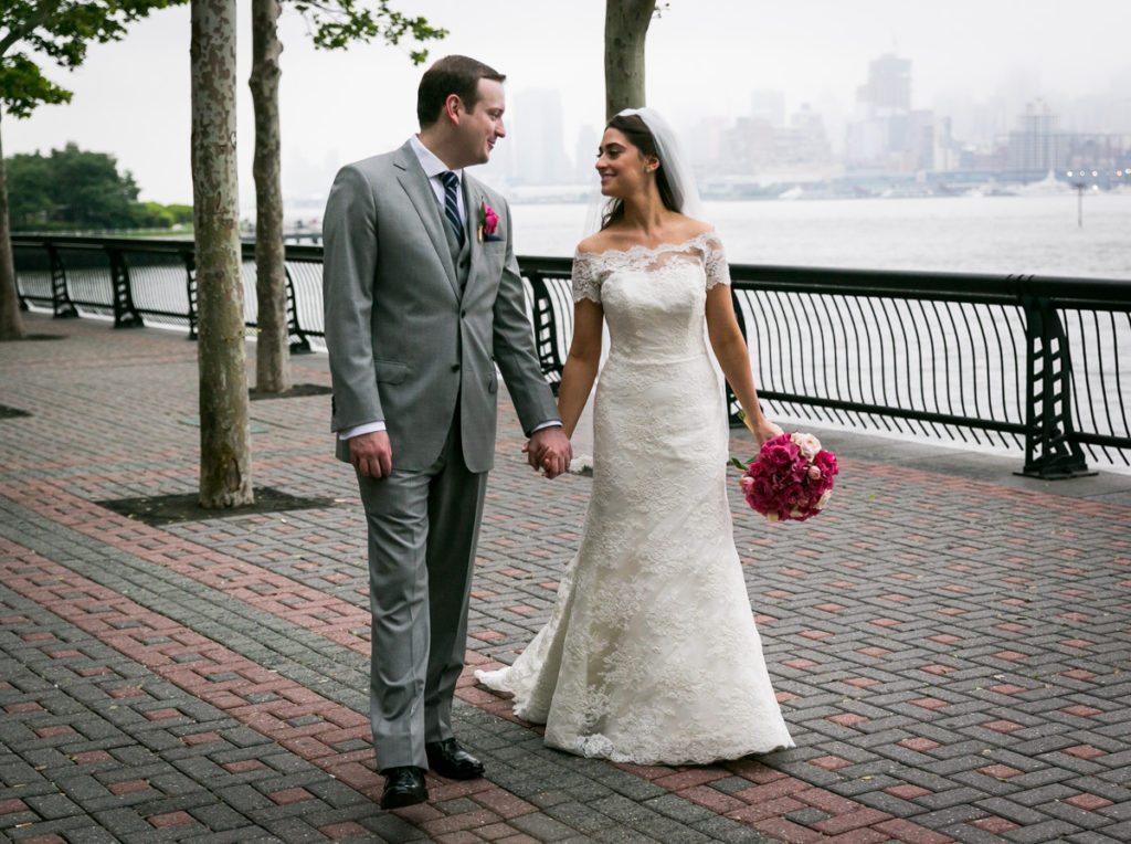 Portrait of the bride and groom, by Hoboken wedding photojournalist, Kelly Williams