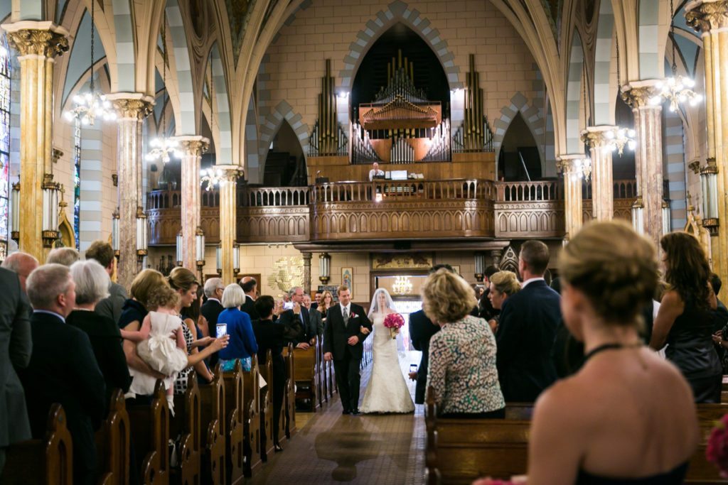 Wedding ceremony at St. Anthony of Padua Church by Hoboken wedding photographer, Kelly Williams