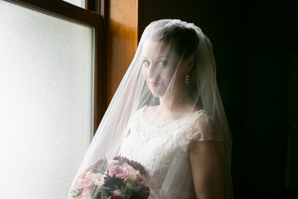 Portrait of the bride, by Douglaston Manor wedding photographer, Kelly Williams