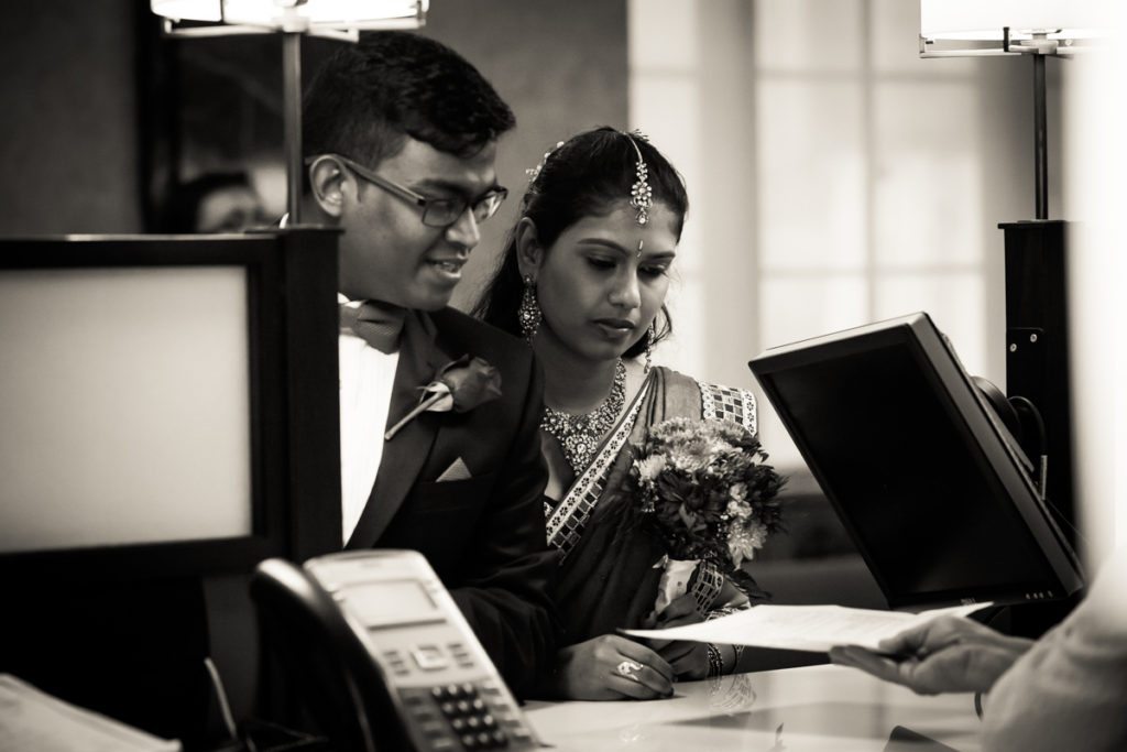 A Sri Lankan couple gets married at the Manhattan Marriage Bureau, by NYC City Hall Indian wedding photographer, Kelly Williams