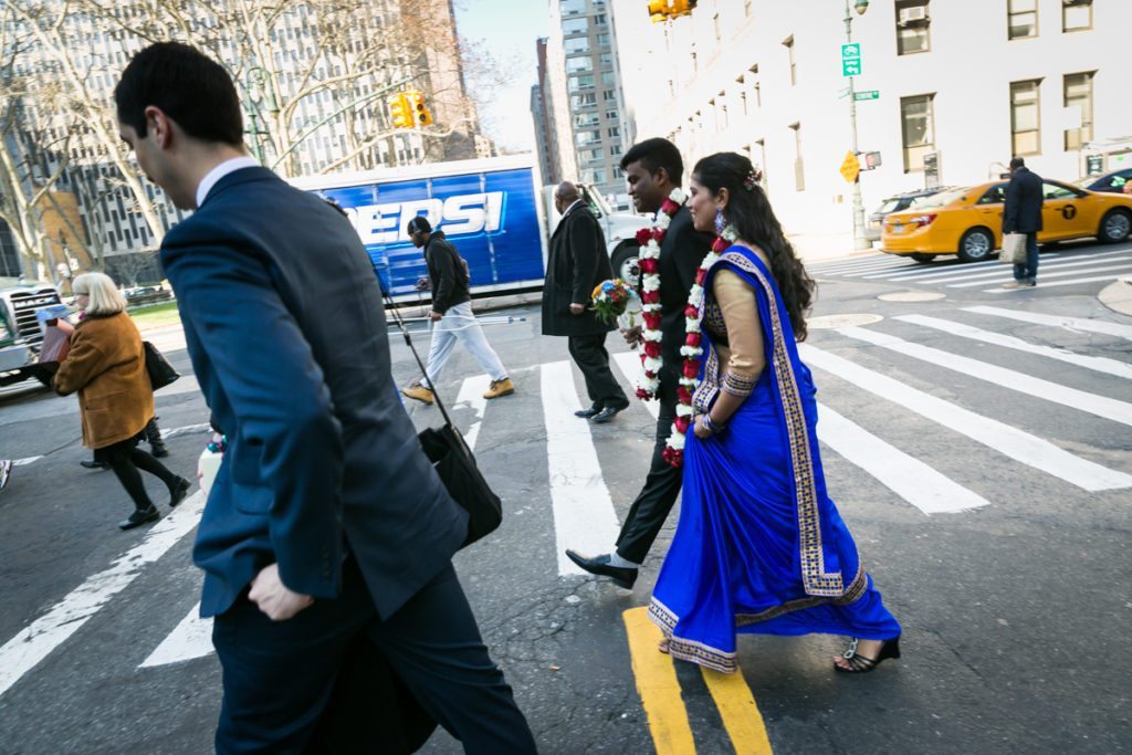 A Sri Lankan couple gets married at the Manhattan Marriage Bureau, by NYC City Hall Indian wedding photographer, Kelly Williams