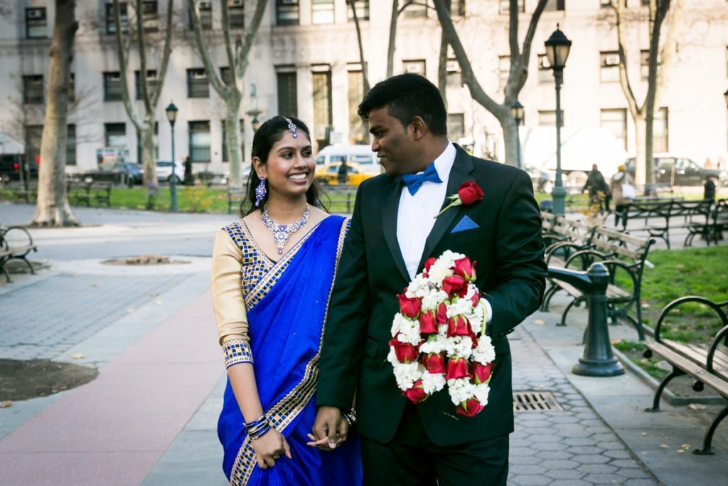 A Sri Lankan couple gets married at the Manhattan Marriage Bureau, by NYC City Hall Indian wedding photographer, Kelly Williams