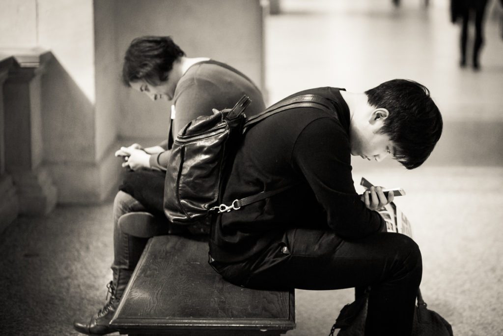 Candid shot of a museum goer at the Metropolitan Museum of Art, by NYC street photographer, Kelly Williams