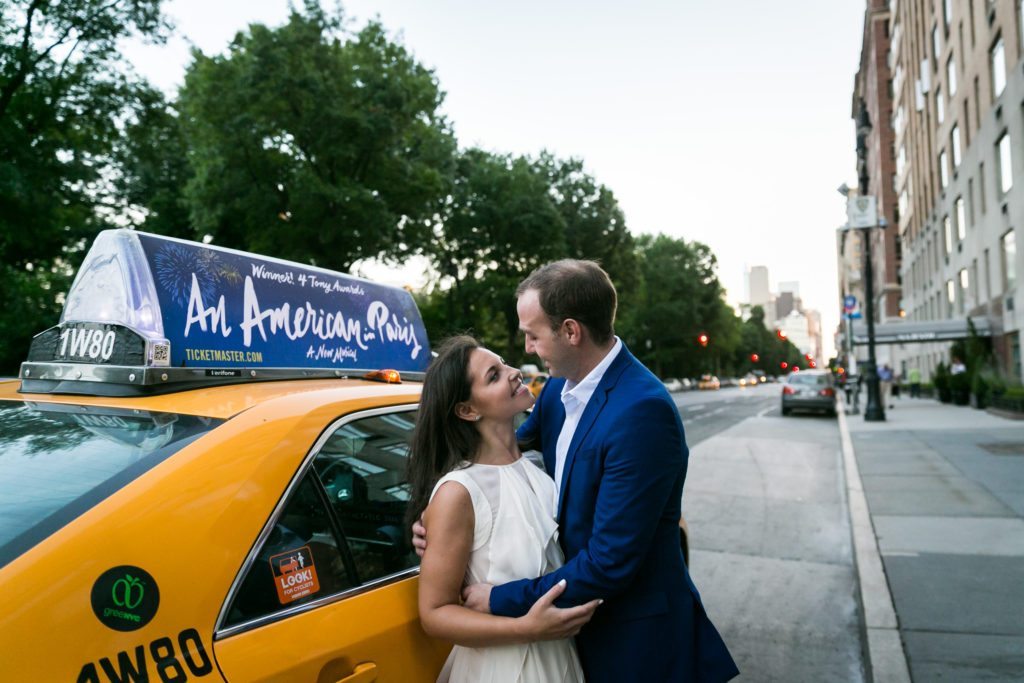 Photo from an engagement shoot to accompany an article about what do you do after you get engaged, by Times Square engagement photographer, Kelly Williams