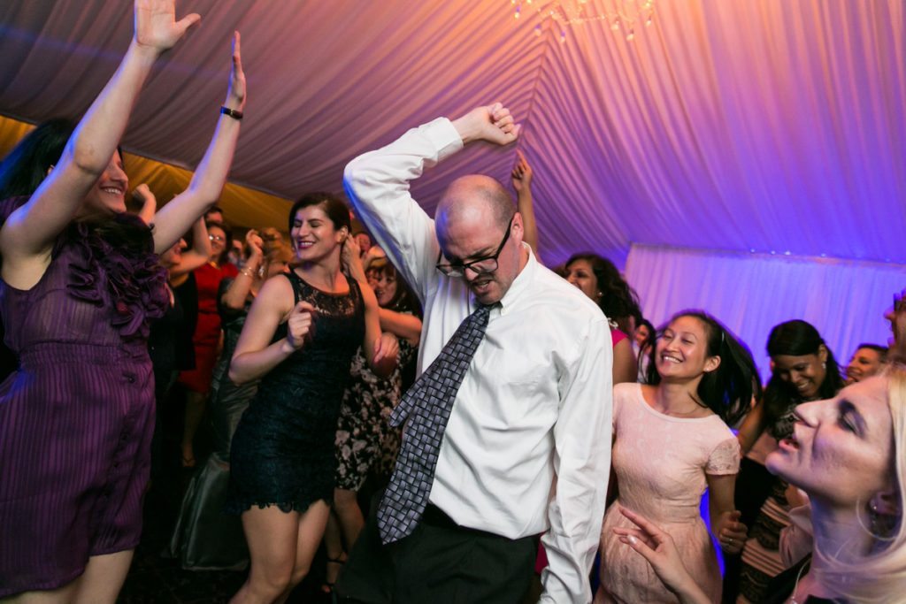 Guests dancing at a Pelham Bay & Split Rock Golf Club wedding reception