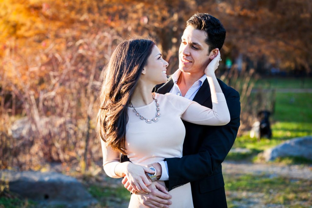 An engagement shoot photographed with a 70-200mm lens, by engagement photojournalist, Kelly Williams