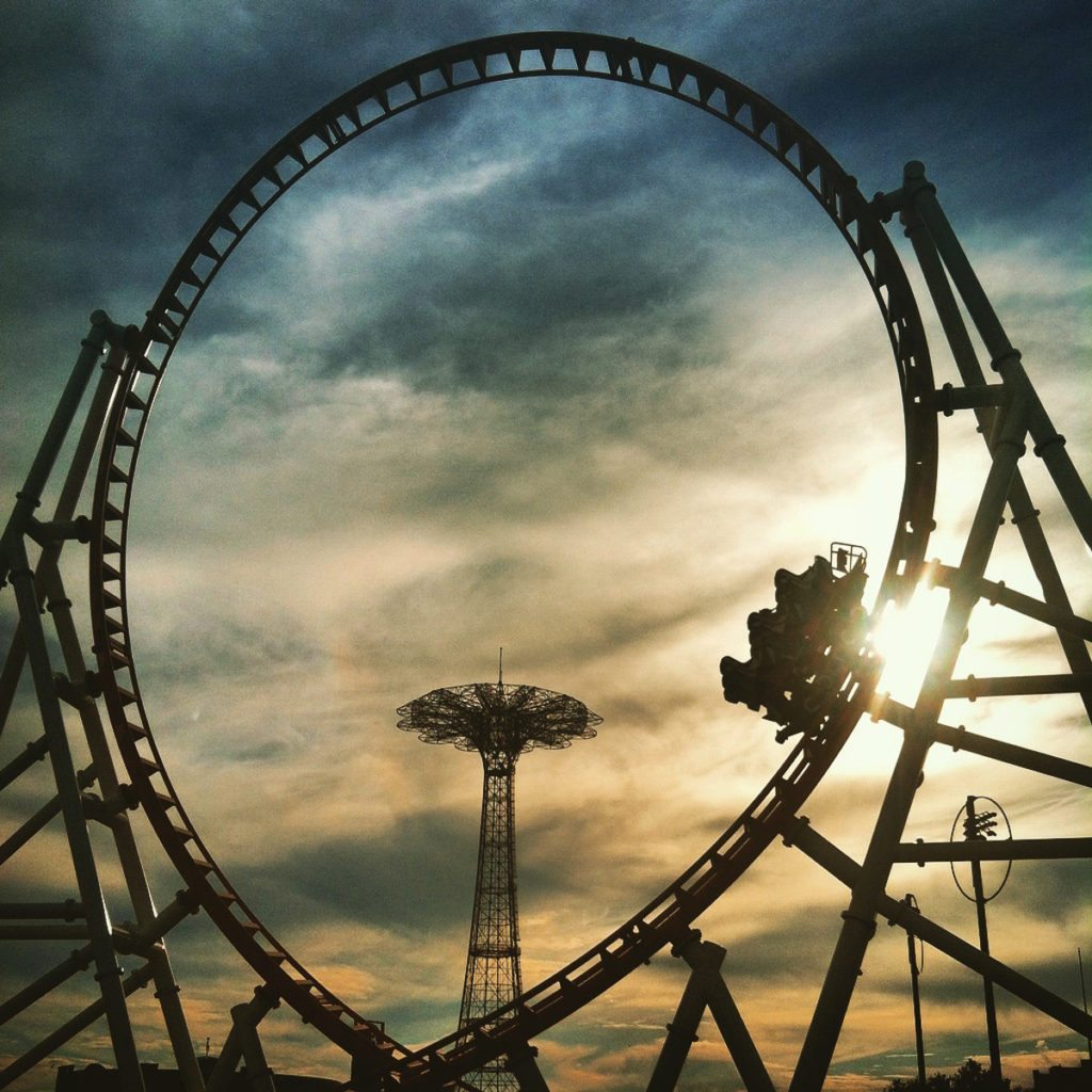 Coney Island roller coaster, by NYC photographer, Kelly Williams