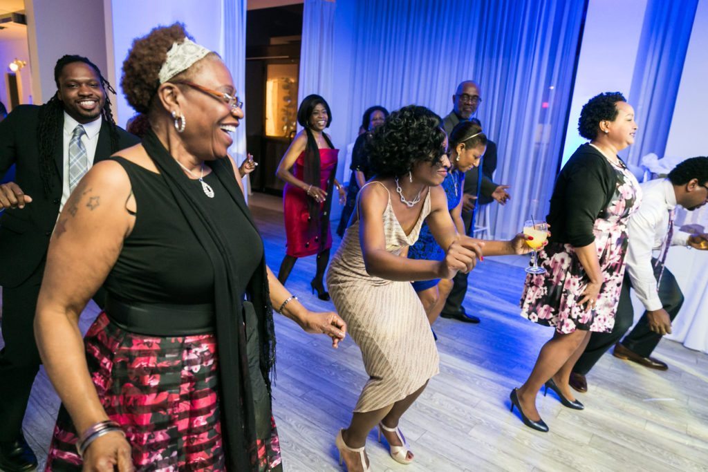 Dancing at an Allegria Hotel party by NYC event photojournalist, Kelly Williams