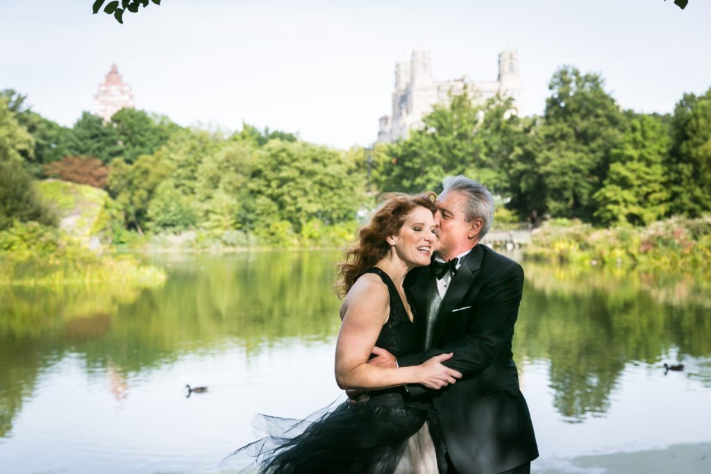 Couple posed for an article on Central Park engagement shoot tips by NYC engagement photographer, Kelly Williams