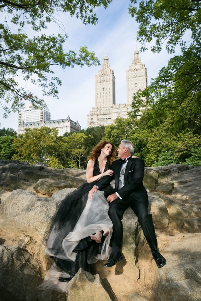 Couple posed for an article on Central Park engagement shoot tips by NYC engagement photographer, Kelly Williams