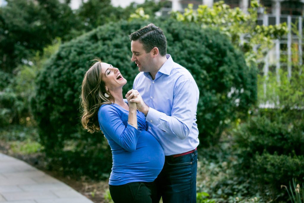 Manhattan parents-to-be by photojournalistic maternity photographer, Kelly Williams