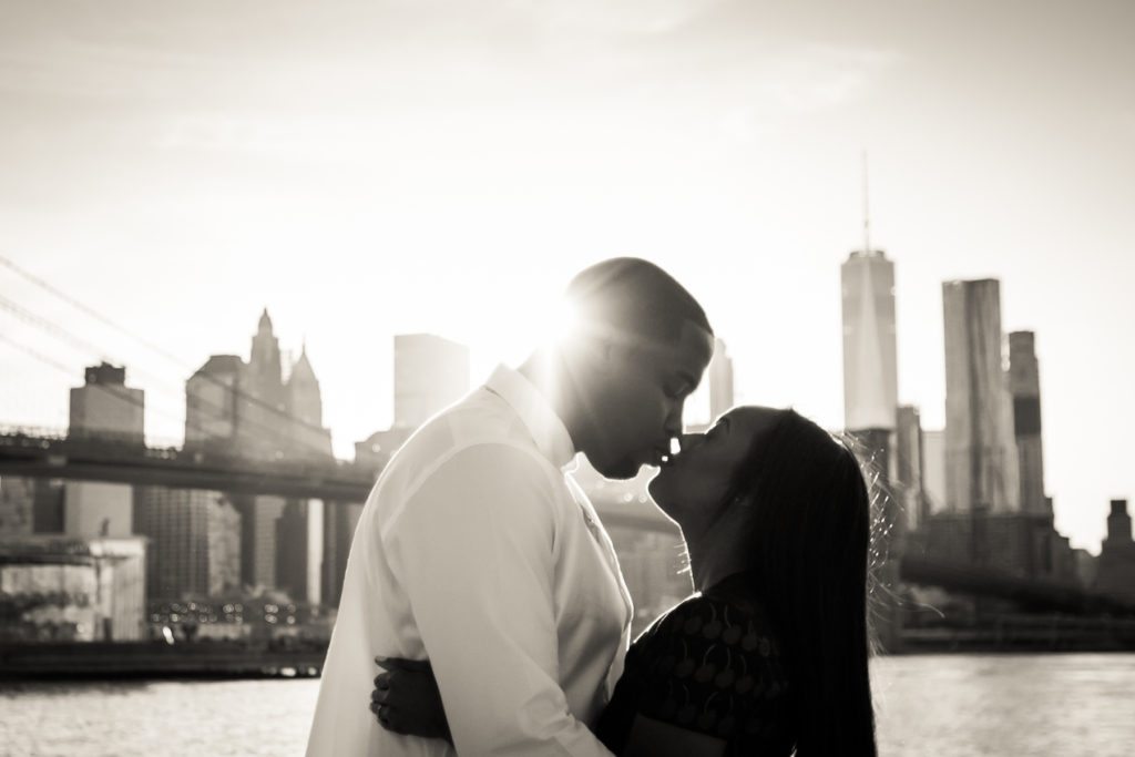 Brooklyn Bridge Park engagement photos by Brooklyn engagement photographer, Kelly Williams